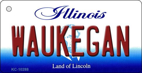 Waukegan Illinois State License Plate Tag Key Chain KC-10288