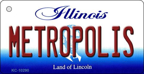 Metropolis Illinois State License Plate Tag Key Chain KC-10290