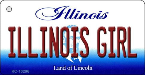 Illinois Girl State License Plate Tag Key Chain KC-10296