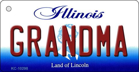 Grandma Illinois State License Plate Tag Key Chain KC-10298