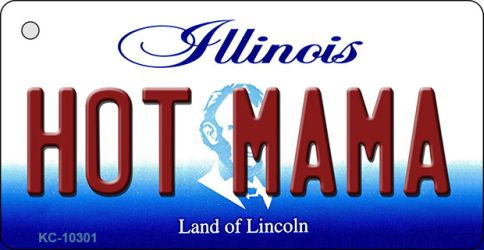 Hot Mama Illinois State License Plate Tag Key Chain KC-10301