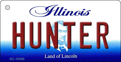 Hunter Illinois State License Plate Tag Key Chain KC-10306