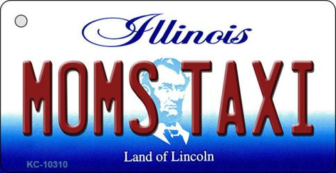 Moms Taxi Illinois State License Plate Tag Key Chain KC-10310