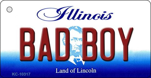 Bad Boy Illinois State License Plate Tag Key Chain KC-10317