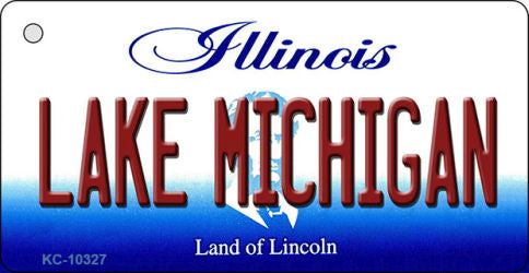 Lake Michigan Illinois State License Plate Tag Key Chain KC-10327