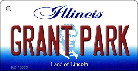 Grant Park Illinois State License Plate Tag Key Chain KC-10333