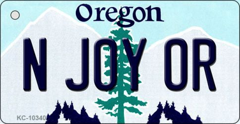 N Joy OR Oregon State License Plate Tag Key Chain KC-10340