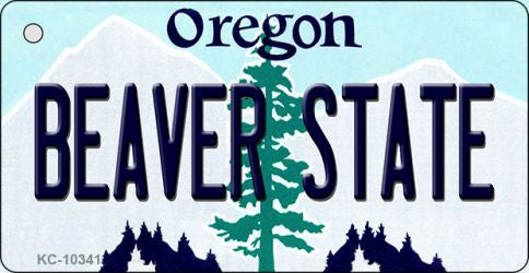 Beaver State Oregon State License Plate Tag Key Chain KC-10341