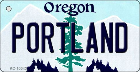 Portland Oregon State License Plate Tag Key Chain KC-10343