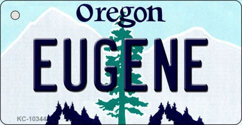 Eugene Oregon State License Plate Tag Key Chain KC-10344