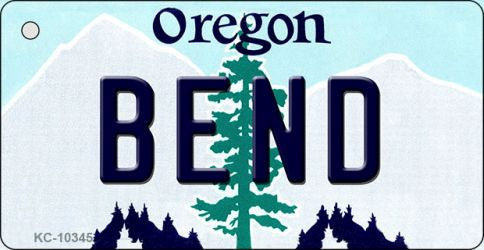 Bend Oregon State License Plate Tag Key Chain KC-10345