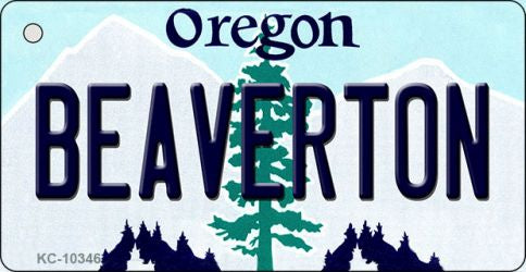 Beaverton Oregon State License Plate Tag Key Chain KC-10346