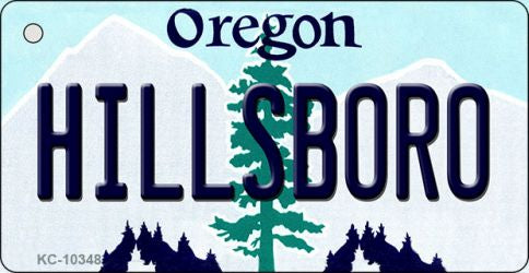 Hillsboro Oregon State License Plate Tag Key Chain KC-10348