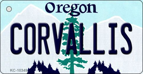 Coroallis Oregon State License Plate Tag Key Chain KC-10349