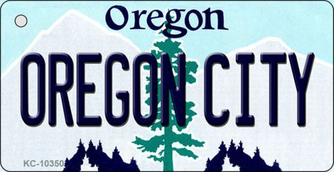 Oregon City Oregon State License Plate Tag Key Chain KC-10350