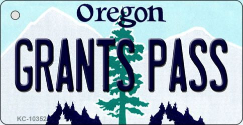 Grants Pass Oregon State License Plate Tag Key Chain KC-10352