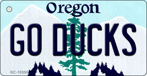 Go Ducks Oregon State License Plate Tag Key Chain KC-10355