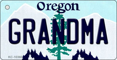 Grandma Oregon State License Plate Tag Key Chain KC-10360