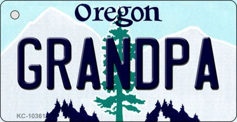 Grandpa Oregon State License Plate Tag Key Chain KC-10361