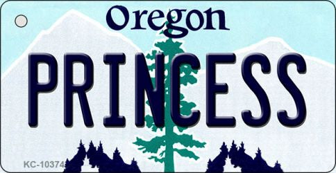 Princess Oregon State License Plate Tag Key Chain KC-10374