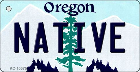 Native Oregon State License Plate Tag Key Chain KC-10375