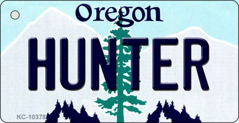 Hunter Oregon State License Plate Tag Key Chain KC-10378