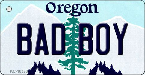 Bad Boy Oregon State License Plate Tag Key Chain KC-10380