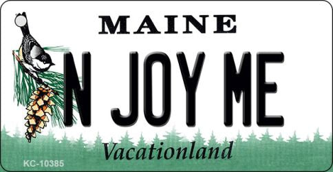 N Joy ME Maine State License Plate Tag Key Chain KC-10385
