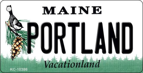 Portland Maine State License Plate Tag Key Chain KC-10386