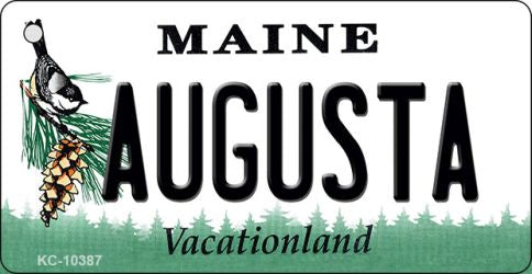 Augusta Maine State License Plate Tag Key Chain KC-10387