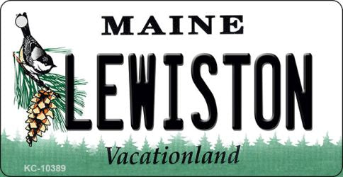 Lewiston Maine State License Plate Tag Key Chain KC-10389
