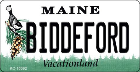 Biddeford Maine State License Plate Tag Key Chain KC-10392