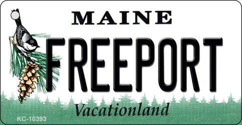 Freeport Maine State License Plate Tag Key Chain KC-10393