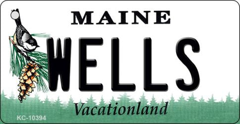Wells Maine State License Plate Tag Key Chain KC-10394