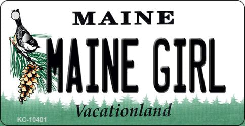 Maine Girl State License Plate Tag Key Chain KC-10401