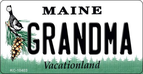 Grandma Maine State License Plate Tag Key Chain KC-10403