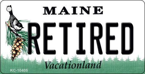Retired Maine State License Plate Tag Key Chain KC-10405