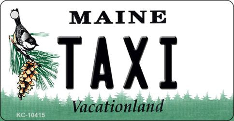 Taxi Maine State License Plate Tag Key Chain KC-10415