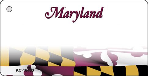 Maryland Blank State License Plate Tag Key Chain KC-10460