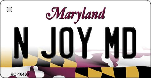 N Joy MD State License Plate Tag Key Chain KC-10463