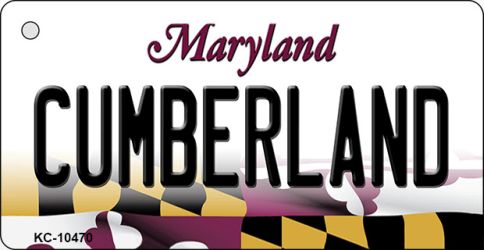 Cumberland Maryland State License Plate Tag Key Chain KC-10470