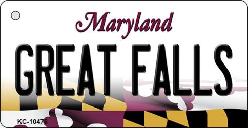 Great Falls Maryland State License Plate Tag Key Chain KC-10476