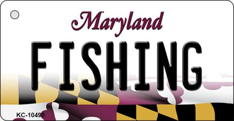 Fishing Maryland State License Plate Tag Key Chain KC-10490