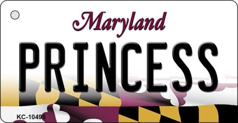 Princess Maryland State License Plate Tag Key Chain KC-10495