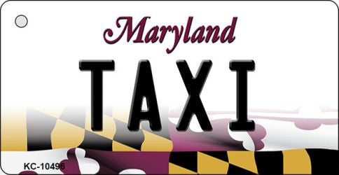 Taxi Maryland State License Plate Tag Key Chain KC-10496