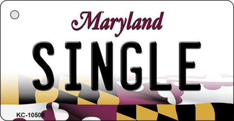 Single Maryland State License Plate Tag Key Chain KC-10506