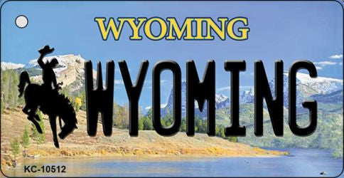 Wyoming State License Plate Tag Key Chain KC-10512