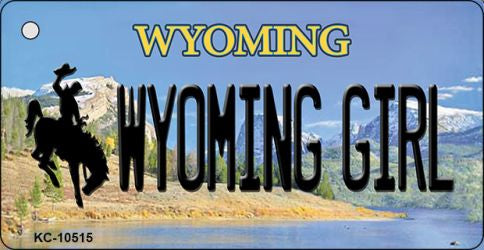 Wyoming Girl State License Plate Tag Key Chain KC-10515