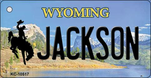 Jackson Wyoming State License Plate Tag Key Chain KC-10517