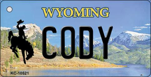 Cody Wyoming State License Plate Tag Key Chain KC-10521